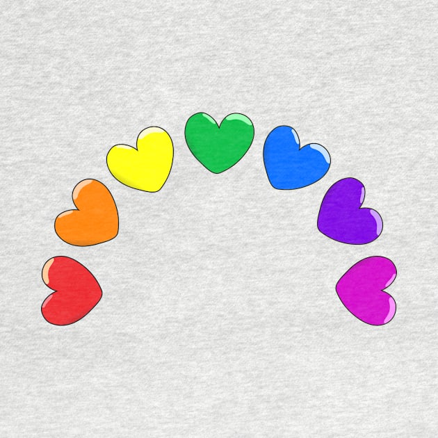 Rainbow Hearts by ThinkingSimple